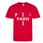 Maillot de foot - npz - esprit paris n�7 - rouge - 100% polyester - respirant