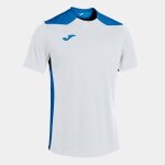 Maillot joma championship vi - t - shirt manches courtes blanc / bleu royal pour homme - 4 / 6 ans