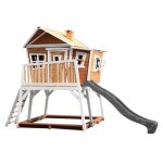 Maison enfant axi max avec bac � sable & toboggan gris aire de jeux pour lext�rieur en marron & blanc ...