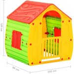 Maison pour enfant extrieur plastique 102x90x109 cm maisonnette jardin aire de jeu