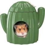 Maison de hamster - maison de hamster en c�ramique - cactus - 14x18 cm - pour hamsters nains et rongeurs ...