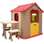 Maison de jeu en plastique - littletom - ks 114 - couleurs simples - enfant - table et bancs Maison de jeu en plastique - littletom - ks 114 - couleurs simples - enfant - table et bancs