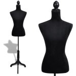 ?maison - mannequin de femme buste de couture noir?5704