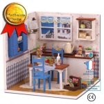 Maison de poupe - confo - diy maison de nol miniature - kit de meubles - led - pour enfants  partir ...