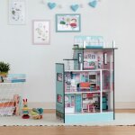 Maison de poupée - teamson kids - turquoise / blanc - 60 x 33 x 100 - 11 pièces - a partir de 3 ans Maison de poupée - teamson kids - turquoise / blanc - 60 x 33 x 100 - 11 pièces - a partir de 3 ans