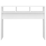 Maison soldestable console - table dentr�e industriel multi - rangements avec tiroir demi - ronde blanc ...
