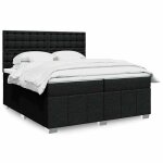 Maison exclusive - sommier � lattes de lit avec matelas noir 200x200 cm tissu