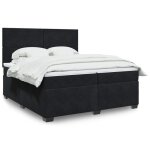 Maison exclusive - sommier � lattes de lit et matelas noir 200x200 cm velours