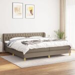 Maison exclusive - sommier � lattes de lit avec matelas taupe 200x200 cm tissu