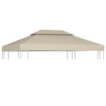 Toile de rechange pour chapiteau de jardin - maison4140 - super recouvrement moderne - 310 g - m� - beige ...