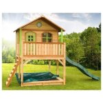 Maisonnette axi marc avec bac à sable & toboggan vert - marron cabane enfant en bois pour lextérieur Maisonnette axi marc avec bac à sable & toboggan vert - marron cabane enfant en bois pour lextérieur