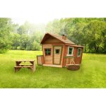 Maisonnette en bois axi lisa pour enfants maison de jeux pour lext�rieur / jardin en marron & vert