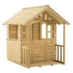 Maisonnette en bois basilic fsc� - 135 x 120 x 139 cm marron d�s 18 mois