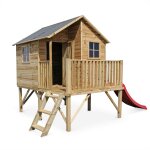 Cabane enfant bois de pin sur pilotis 38m�