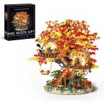 Maisonnette bonsa� en fleurs de cerisier ensemble de blocs de construction architecture de cabane dans ...