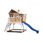 Maisonnette max axi avec bac à sable & toboggan bleu aire de jeux pour enfants en bois marron & blanc ... Maisonnette max axi avec bac à sable & toboggan bleu aire de jeux pour enfants en bois marron & blanc ...