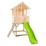 Maisonnette sur pilotis basilic en bois fsc� avec toboggan 175 cm plateforme (l275�147�h224 cm)