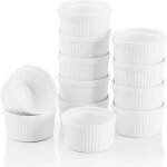 Malacasa 12pcs ramequin moule � souffl� cr�me brul�e muffin bol porcelaine 3. 5 / 9 * 9 * 5cm petit!