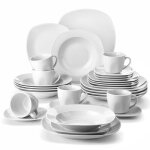 Malacasa assiette srie elisa 30pcs service complet de table porcelaine la vaisselle plus lgre et plus ...