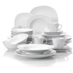 Malacasa elisa 36pcs service de table services  caf 6pcs x tasses soucoupes assiette  dessert creuse ...
