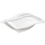 Malacasa flora srie set de 2 assiette rectangulaire porcelaine plate dessert plat de service table vaisselles ...