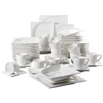 Malacasa monica 60pcs porcelaine service de table service � caf� 12 tasses 12 soucoupes 12 assiette � ...