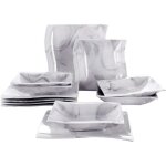 Malacasa s�rie flora 12 pcs service de table porcelaine marbreservices complets � dinner