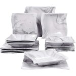 Malacasa s�rie flora 18 pcs service de table porcelaine marbreservices complets � dinner