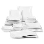 Malacasa srie flora 26pcs service complet de table porcelaine couvert vaisselles complet pour 6 personnes ...