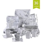 Service de table porcelaine marbre malacasa s�rie flora 36 pcs
