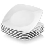 Assiettes diner - malacasa - julia - lot de 6 - porcelaine - design moderne - 9. 5