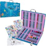 Malette de dessin - disney - 130 pcs - feutres et crayons de couleur - reine des neiges - stitch