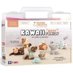 Malette diy figurines fimo kawaii - kitty family - 24 pcs - blanc - pour enfants � partir de 8 ans
