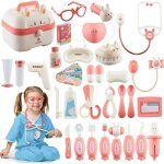 Jouet dimitation - amoune - malette docteur enfant - 43 pi�ces - pour fille - couleur pink