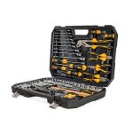 Malette � outils 112 pi�ces lampe torche tournevis douilles cl�s pinces et embouts coffret � outils bmc ...