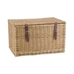 Malle en osier buff brun l62 grand modle