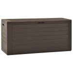 Malle de rangement - bo�te de rangement de jardin coffre dext�rieur marron 116x44x55 cm