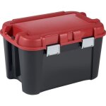Malle de rangement keter totem 60l - noir / rouge - 59 x 395 x 36 cm