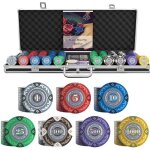 Mallette daccessoire de casino - bullets playing cards - tony - 500 jetons - poker roulette blackjack ...
