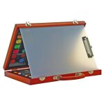 Mallette dessin / peinture - akor - 82 pices - crayons feutres peintures - dimensions 5. 3x35x23. 5 ...