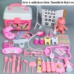 Mallette docteur enfant jouet medecin outils jeu dimitation cadeau pour fille et garcon rose Mallette docteur enfant jouet medecin outils jeu dimitation cadeau pour fille et garcon rose