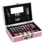 Mallette de maquillage glamour rose brillant 54 pieces fashion - vanity casuelle enfant - set cosmetique ...