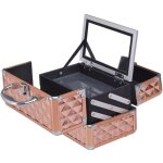 Mallette de maquillage avec miroir coffret de maquillage avec 2 etagère boîte à maquillage 230x150x150mm ... Mallette de maquillage avec miroir coffret de maquillage avec 2 etagère boîte à maquillage 230x150x150mm ...