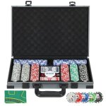 Mallette de poker - sportnow - complet 400 jetons bo�tier en abs cartes � jouer d�s dealer tapis cl�s ...