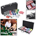 Mallette de poker texas holdem 500 jetons aufun en aluminium noir avec 2 jeux de 54 cartes Mallette de poker texas holdem 500 jetons aufun en aluminium noir avec 2 jeux de 54 cartes