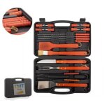 Mallette ustensiles pour barbecue comprenant 18 pi�ces