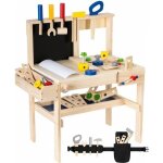 Mamabrum etabli enfants en bois atelier de bricolage ceinture 75 pices table de travail marteau scie ...