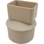 Manchon pvc �100 pour sortie tube alu 82 x 56 mm sable pour gouttiere - adequa