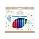 Feutres triangulaires - avenue mandarine - pochette de 12 - encre lavable - mines bloqu�es - pour enfants ...