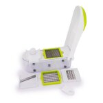 Mandoline coupe - lgume cheffinger multifonction avec 4 lames et bac de rcupration blanc